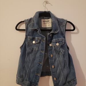 Garage Blue Denim Sleeveless Vest